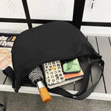 WIAOFELLAS  -  VC Minimalist Unisex Style Black Crossbody Bag Trend Lightweight Waterproof Nylon Messenger Bags for Men Versatile Shoulder Bag