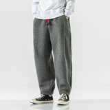 Wiaofellas  -   Winter Thicken Pants Men Warm Fashion Retro Thick Lamb Wool Pants Men Streetwear Hip Hop Loose Straight Pants Mens Trousers