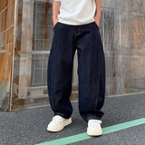 WIAOFELLAS  -  Popular Dark Blue Men's Denim Bloomers Wide Leg Y2k Pants New Spring Street Clothing