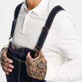 WIAOFELLAS  -  New Man Shoulder Strap Jeans Multi Pocket Torn Jumpsuit Streetwear Large Size Long Jeans For Men Clothing