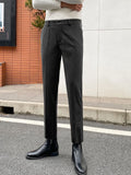 WIAOFELLAS  -  Men's Pants Autumn Cotton Casual Korean Pants Men's Trousers Straight Slim Fit Tooling Long Pants Men's Fashion B374