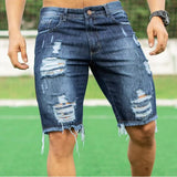 WIAOFELLAS  -  Men Jeans Short Overalls Men Jeans Overalls Mid Waist Rompers Jumpsuits Knee Length Denim Casual Solid Washing