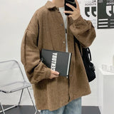 Wiaofellas  -  Men's Trendy Outerwear Ins Men's Trendy Cool Loose New Outerwear Woolen Jacket Men's Outerwear