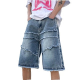 WIAOFELLAS  -  Raw Edge Baggy Jeans Men Clothing High Street Vintage Washed Old Cargo Jeans for Men Casual Straight Mens Jeans Pants