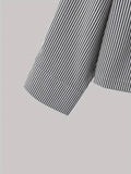 WIAOFELLAS  -  Fashion Vertical Striped Short Shirt For Men Streetwear Oversized Loose Long Sleeved Lapel Top Spring Autumn Versatile Shirts