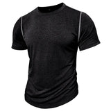 WIAOFELLAS  -  Men's T-shirt Casual Soft Fitness Summer Thin Male T-shirts Home Clothes O-Neck Short Sleeve Soild T Shirt for Men