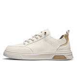 WIAOFELLAS  -  Leather-covered Non-slip Walking Casual Board Shoes All New Wear-resistant Flat Student Single Shoes Trend Four Seasons