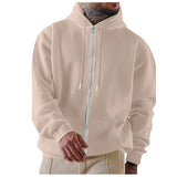 WIAOFELLAS  -  Men's Fleece Pocket Hoodie Men's Fall and Winter Street Casual Hoodie Outdoor Loose Sweatshirt Multi-color Option