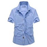 WIAOFELLAS  -  New Short Sleeve Shirt Men's Summer Polo Neck Shirt Korean Version Slim Fit Fashion Half Sleeve Shirt