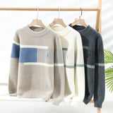 Wiaofellas  -  Men's Fashion Casual Sweaters Autumn Winter Slim Fit Men Sweater Thicken Warm Wool Pullovers Full Size M-4XL
