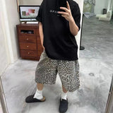 Wiaofellas  -  American retro leopard print camouflage casual men shorts Y2k Trendy brand Harajuku straight leg men and women pants