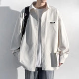 WIAOFELLAS  -  Jacket Outerwear Men's Heavyweight Loose Casual Fashion Men's Loose Long Sleeved Shirt Fashionable Clothing