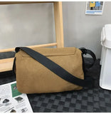 WIAOFELLAS  -  Men Women Single Shoulder Tooling Postman College Student Commuter Large Capacity Canvas Crossbody Bags Fashion Trend Bag