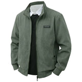 Wiaofellas  -  Business Man's Workwear Jackets Autumn Winter Multi functional Corduroy Shirts Jacket Long Sleeve Turn Down Collar Work Coat Man