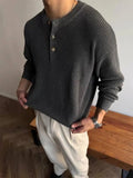 WIAOFELLAS  -  Old Money Wind Sweater Men's Autumn and Winter Lazy Premium Sense Interior Bottom Long Sleeve Knitted Sweater Relaxed Jacket