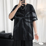 Wiaofellas  -  Summer Korean Fashion Tie-Dye Printed Short Sleeve T-Shirt Men's Fashion Streetwear LooseSummer Harajuku Style Casual Top