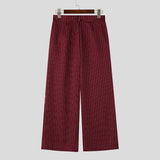 Wiaofellas  -  Men Striped Pants Button Joggers Loose Pleated Wide Leg Trousers Streetwear Fashion Casual Pants For Man Pantalones