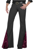 Wiaofellas  -  Men's Casual Vintage Spliced Chip Flared Pants