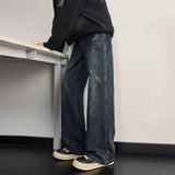 WIAOFELLAS  -  Spring Autumn Men and Women Trendy Personalized Straight Leg Jeans American Couple Loose Retro Harajuku Casual Pants Y2k