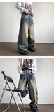 WIAOFELLAS  -  New Washed Men's Jeans Front Pockets Streetwear Contrast Color Spliced Male Straight Loose Denim Pants Hip Hop Summer X9025