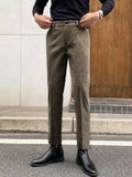 WIAOFELLAS  -  Men's Pants Autumn Cotton Casual Korean Pants Men's Trousers Straight Slim Fit Tooling Long Pants Men's Fashion B374