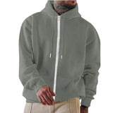 WIAOFELLAS  -  Men's Fleece Pocket Hoodie Men's Fall and Winter Street Casual Hoodie Outdoor Loose Sweatshirt Multi-color Option