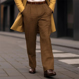 Wiaofellas  -  Men's Fashion Men's Suit Pants Trousers Business Casual Pants Front Office Formal Men's Jogging Pants