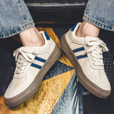 WIAOFELLAS  -  Men Casual Sneakers Lace Up Simple Design Skateboard Flats Outdoor Running Sports Shoes Platform Trainers Sneaker For Male 39-44