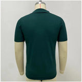 WIAOFELLAS  -  Men's Casual Knitted Short Sleeve Polo Shirt Lapel Button Cardigan T-shirt Breathable Summer T Shirt Fashion Men Clothing MY990