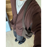 WIAOFELLAS  -  Winter Sweater Cardigan Men Warm Casual Knitted Jacket Men Streetwear Korean Loose Long Sleeved Sweater Mens Jumper Clothes