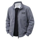 Wiaofellas  -  Business Man's Workwear Jackets Autumn Winter Multi functional Corduroy Shirts Jacket Long Sleeve Turn Down Collar Work Coat Man