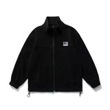 WIAOFELLAS  -  High-neck Solid Color Zipper Pockets Lantern Long Sleeve Men's Clothing Cardigan Coats Casual Jackets Autumn Winter Trendy Tops