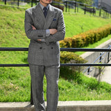 WIAOFELLAS  -  Classic Men Suit Business Wedding Suits Comfort 2-PCS Stripe Tailor-Made Groom Groomsman Formal Occasions Plus Size Customized