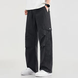 Wiaofellas  -  Summer Men's Workwear Wide Leg Pants Spring Autumn Loose Streetwear Trendy Multi-Pocket Cargo Trousers Men Outdoor Sports Jogger