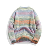 Wiaofellas  -  Winter Velvet Sweater Men Warm Color Casual Knitted Pullover Men Streetwear Loose Long Sleeved Sweater Mens Jumper Clothes