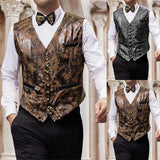 WIAOFELLAS  -  Autumn And Winter New Men's Solid Color V-Neck Vest Jacket French Retro Fashion Trend Slim Casual Breathable Niche Men's Tops