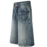 Wiaofellas  -  Denim Shorts Hip Hop Casual Shorts Jeans Vintage Summer Pants Fashion Short Pants Oversized Streetwear Varsity Y2k Men's Shorts
