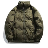 Wiaofellas  -  Winter American Fashion Vintage Parkas Jackets For Men Outdoor Windbreaker Y2K Casual Padding Coats Loose Embroidery Down Jacket