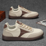 WIAOFELLAS  -  New Fashion Color Patchwork Comfortable Breathable Material Wear-resistant Flat Non-slip PVC Outsole All Match Casual Shoes