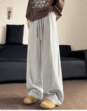 Wiaofellas  -  Breathable Linen Casual Pants Men Summer Thin Straight Leg Loose Drapey Long Pants Comfortable Lightweight Straight Cut Trousers