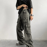 WIAOFELLAS  -  Autumn Workwear Casual Pants Men's New Multi Pocket Ribbon Trendy Retro Loose Hip Hop