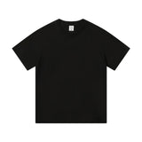 WIAOFELLAS  -  210g Ice Silk Cotton Simple Cool Round Neck Men's Top Short Sleeve 7A Antibacterial Mens Solid Color T-shirt