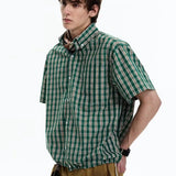 Wiaofellas  -  Summer Men's Vintage Striped Shirts Letter Print Short Sleeve Casual T Shirt Clothing Y2K Streetwear Loose Social Camisas