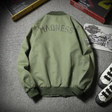 WIAOFELLAS  -  Baseball Uniform Men's Oversized Workwear Jacket Cool and Versatile Plus Size Pilot Jacket