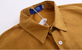 WIAOFELLAS  -  American retro solid color Shirts For Men Summer Button Up Casual Streetwear Male Couple Top Tees Hip Hop Oversize Men Clothing