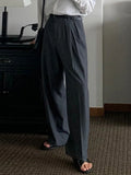 Wiaofellas  -  Suit Pants Casual Spring New Fashion Loose Zipper Pocket Male Straight Wide Legs Trousers Solid Color