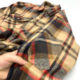 Wiaofellas  -  Autumn Men's Tooling Brushed Plaid Shirt Jacket Streetwear Loose Flannel Casual Long-sleeved Shirt Jacket Male Workwear Clothing
