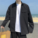 WIAOFELLAS  -  Street-fried High-end Shirt Men's Cold Style Long-sleeved Shirt Niche Design Handsome Top Spring and Summer New Jacket