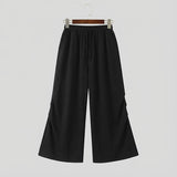 Wiaofellas  -  Men Pants Solid Color Drawstring Joggers Workout Casual Sweatpants Men Streetwear Loose Fashion Male Long Trousers