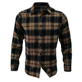 WIAOFELLAS  -  Autumn and Winter Thickened New Men's Shirts, European and American Long Sleeved Shirts